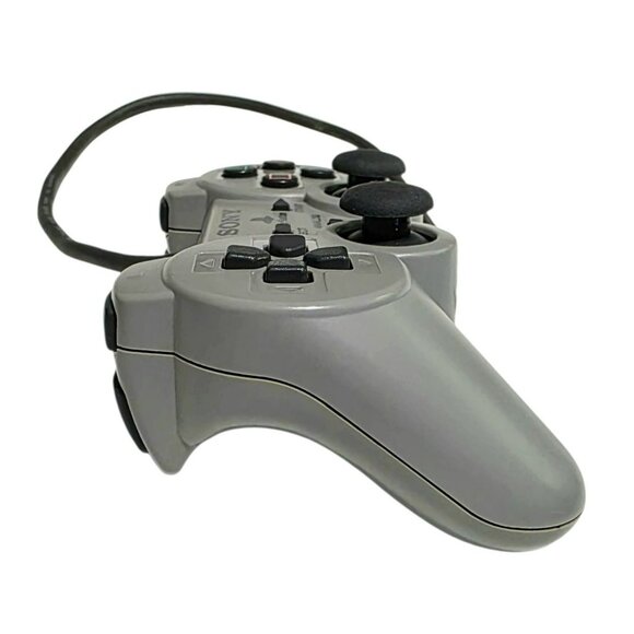 OEM Sony Playstation Video Game Controller Wired Analog Gray PS1 PS2 SCPH-1200 - Picture 3 of 13